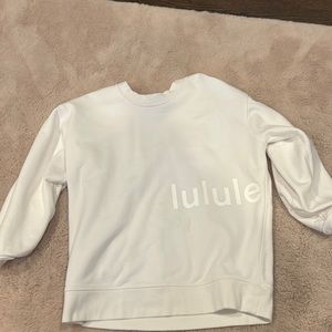 White Lululemon Preppy Oversized Sweater